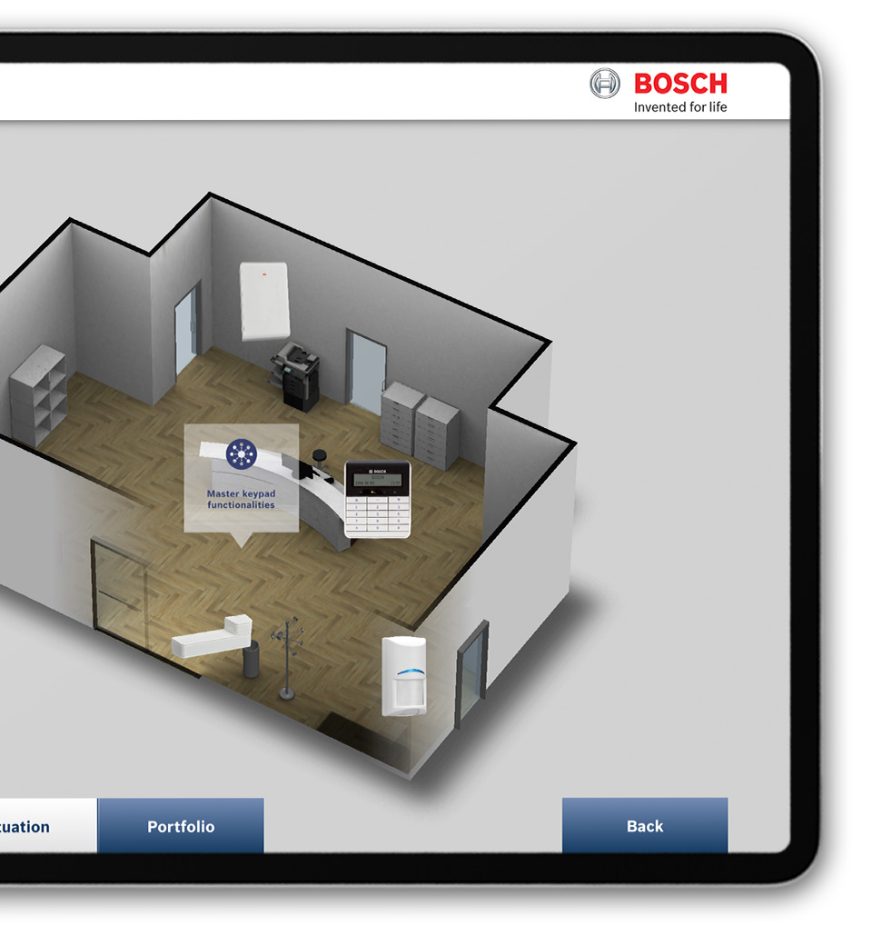 Bosch Sicherheitssysteme GmbH - Intrusion Realtime 3D App iPad - AMAX Lawyer's Office